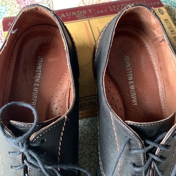 Johnston & Murphy Men’s Dark Brown Wingtip Oxfords 11 EUC 59-11825 - Picture 9 of 12